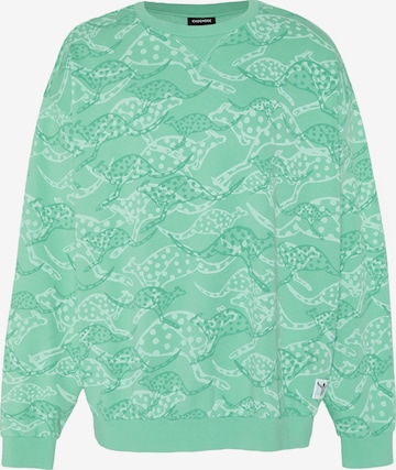 CHIEMSEE Sweatshirt ' mit Känguru-Alloverprint ' in Green: front