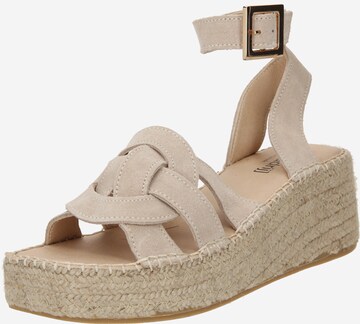 espadrij l´originale Strap Sandals 'TOURS' in Beige: front