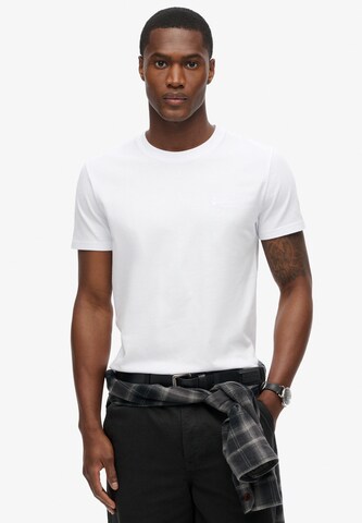 Superdry - Camisa 'Essential' em branco: frente