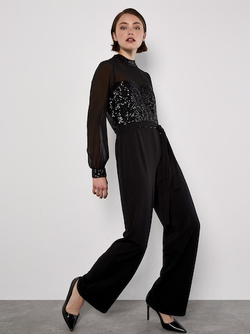 Apricot Sequin Bodice Jumpsuit ' ' in Schwarz