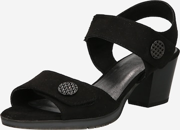 JANA Sandals in Black: front