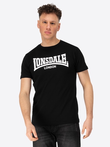 LONSDALE T-shirt 'Yarnbrook' i svart: framsida