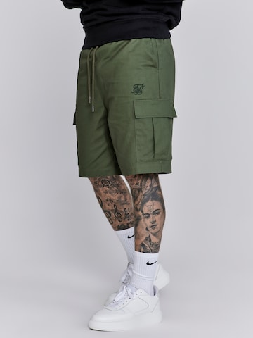 SikSilk Regular Pants in Green: front