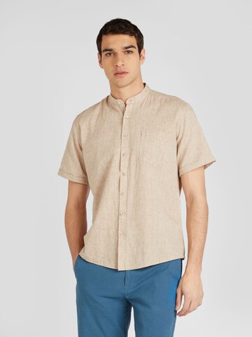 Jack's Regular fit Button Up Shirt in Beige: front