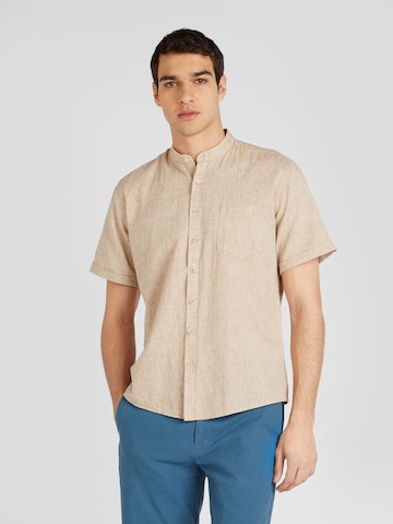 Jack's Regular fit Button Up Shirt in Beige: front