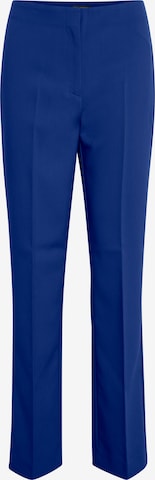 SOAKED IN LUXURY Trousers with creases 'Corinne' in Blue: front