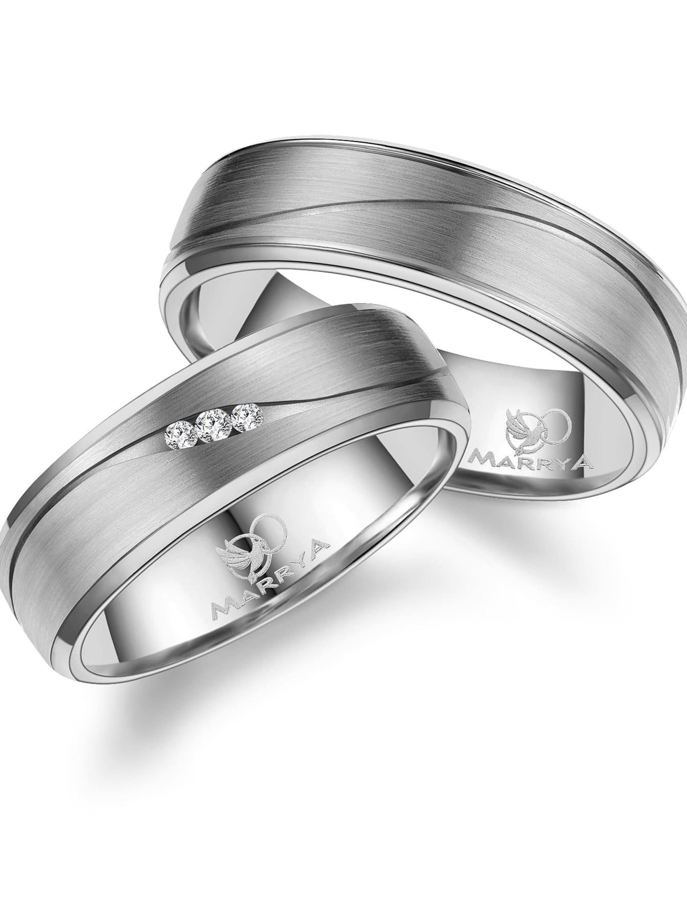 MARRYA Ring 'MARRYA TI-49 Ehering aus Titan' in Zilver: voorkant