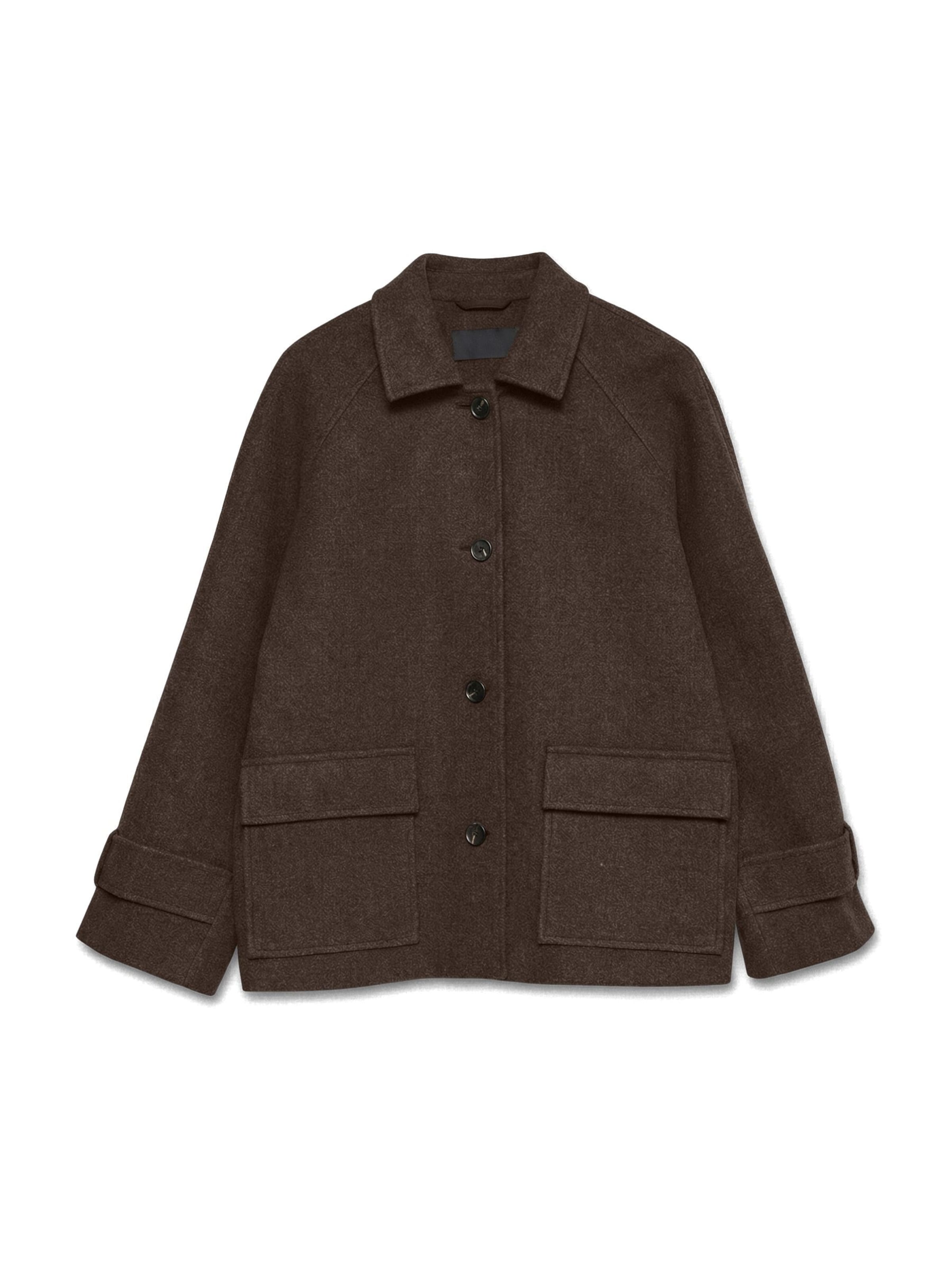 VERO MODA - Chaqueta de entretiempo 'Awaya' en marrón: frente