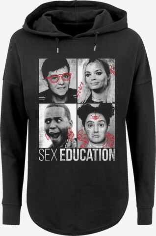 F4NT4STIC Sweatshirt 'Sex Education Class Photos Netflix TV Series' in Black: front