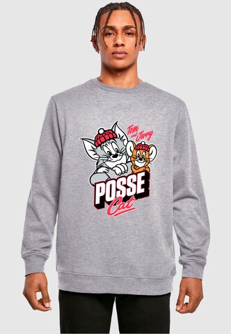 Felpa 'Tom And Jerry - Posse Cat' di ABSOLUTE CULT in grigio: frontale