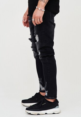behype Slim fit Jeans 'Dino' in Black