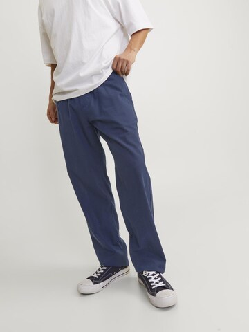 JACK & JONES Regular Bandplooibroek 'Kane Summer' in Blauw