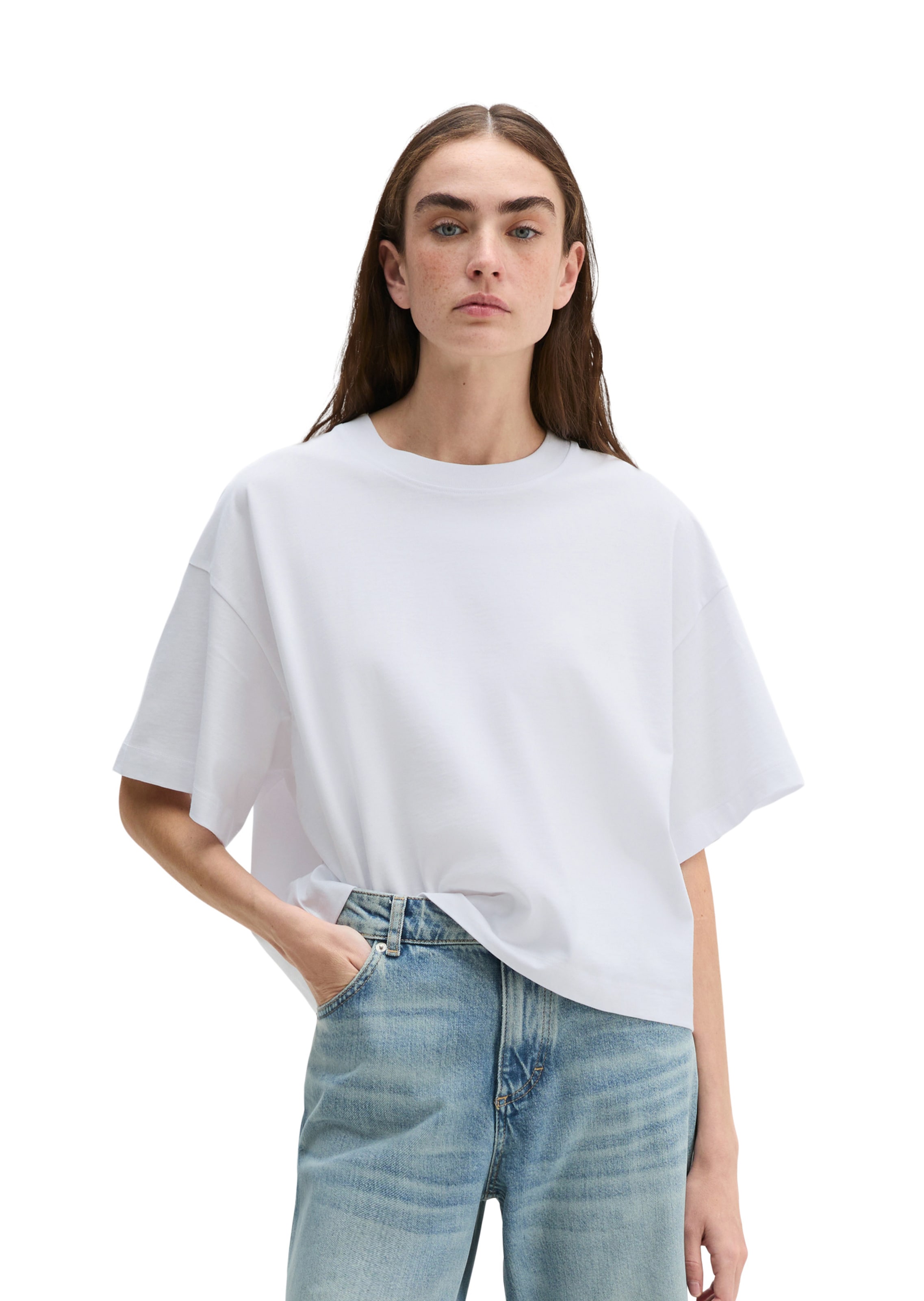 Marc O'Polo Shirt in Wit: voorkant