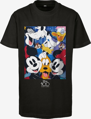 Mister Tee Koszulka 'Disney 100 Mickey & Friends' w kolorze czarny: przód