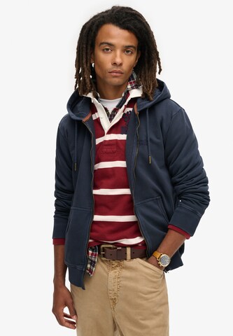 Veste de survêtement 'Essential' Superdry en bleu : devant