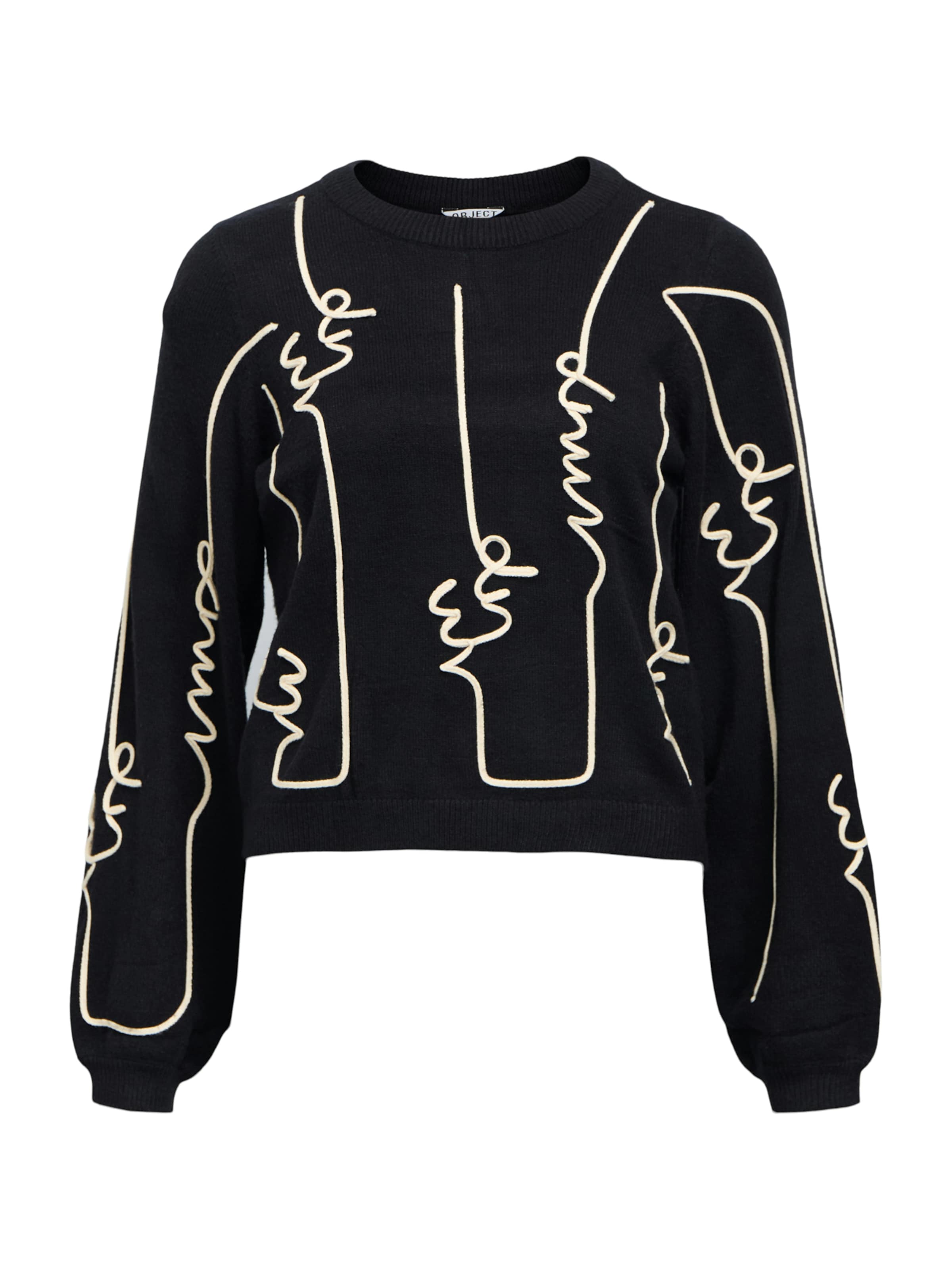 OBJECT Pulover 'OBJTHESS VERI' | črna barva: sprednja stran