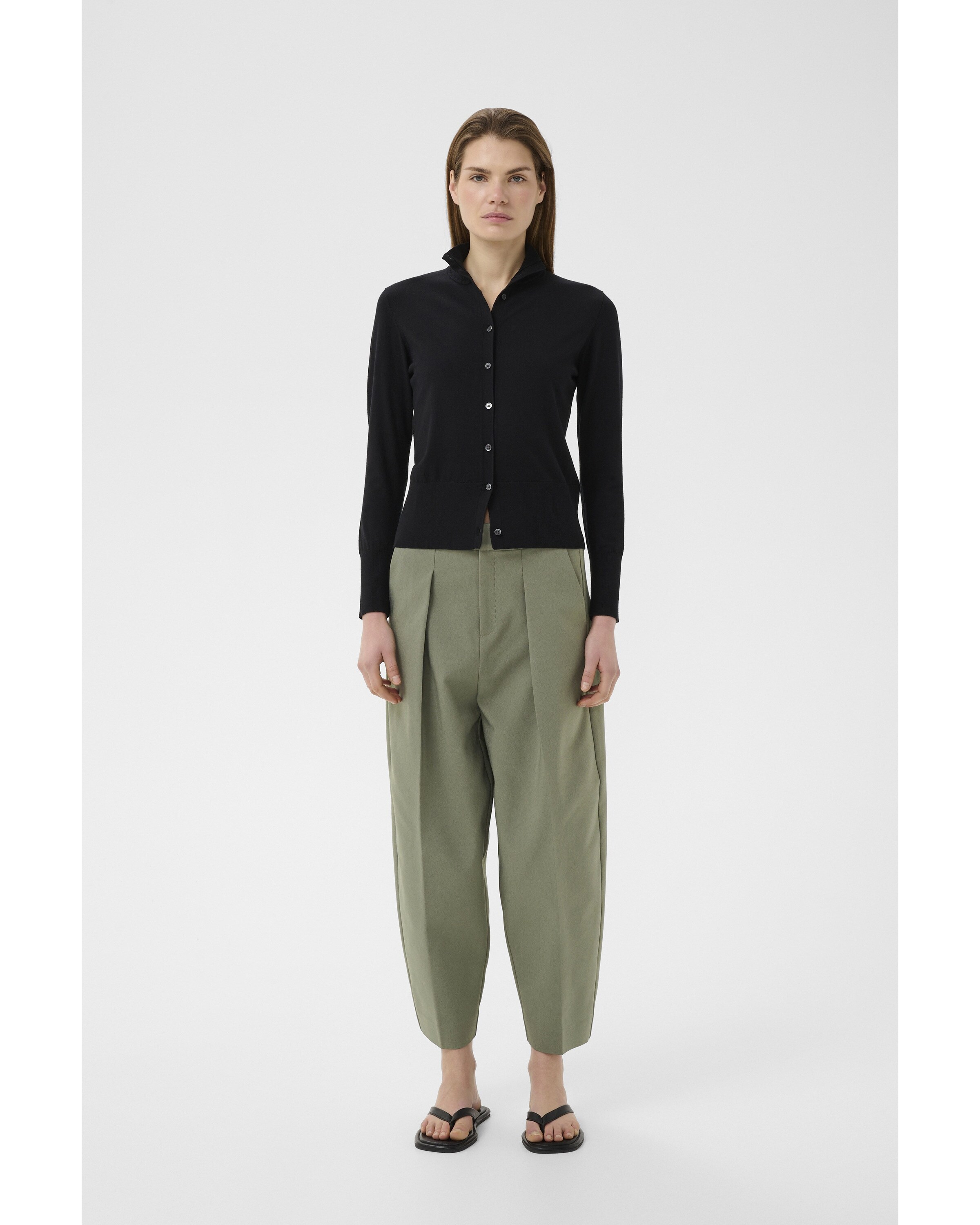 InWear Vat Broek 'Zella' in Groen: voorkant