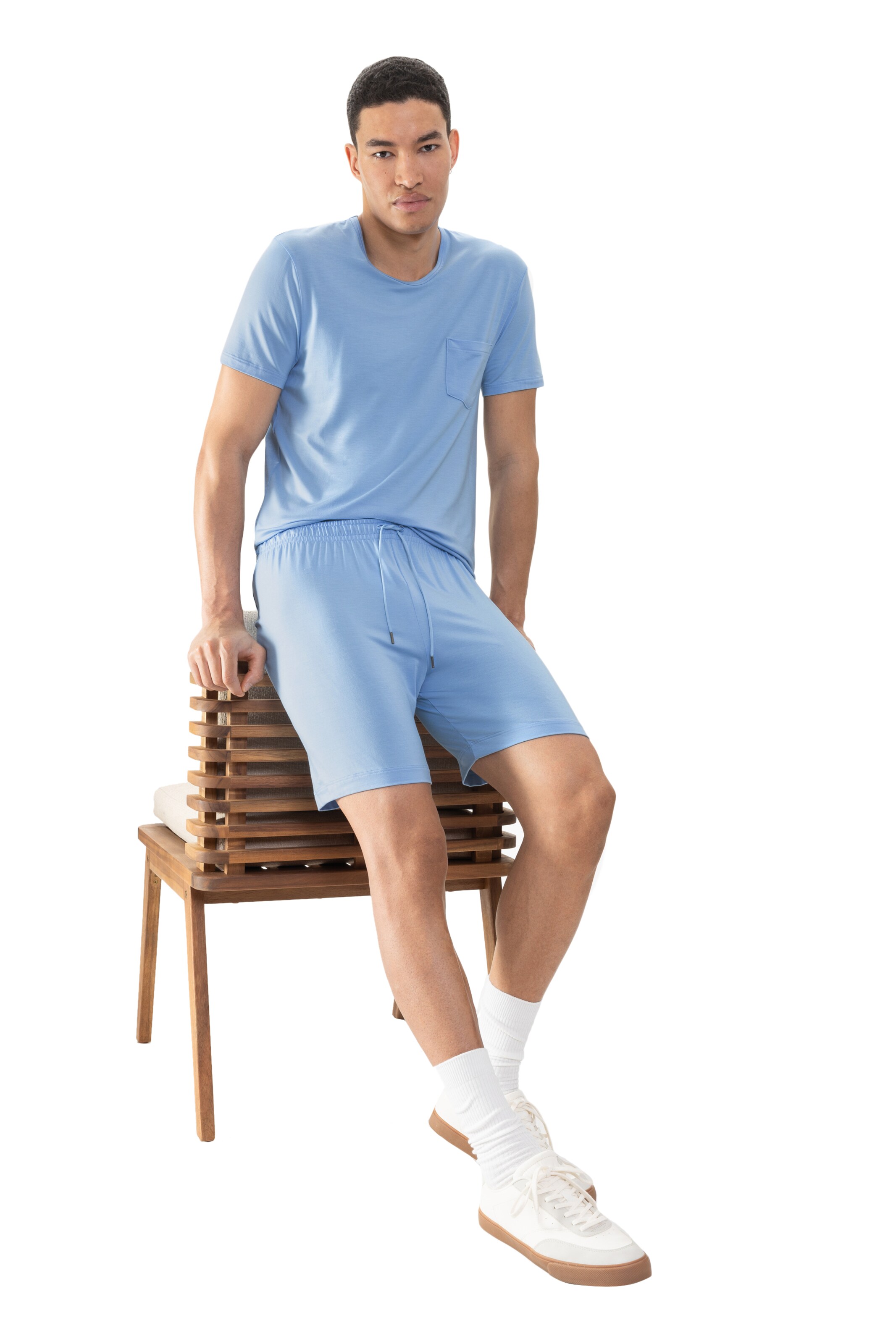 Mey Regular Pyjamabroek 'Jefferson' in Blauw