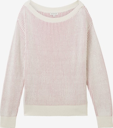 TOM TAILOR Sweater in White: front