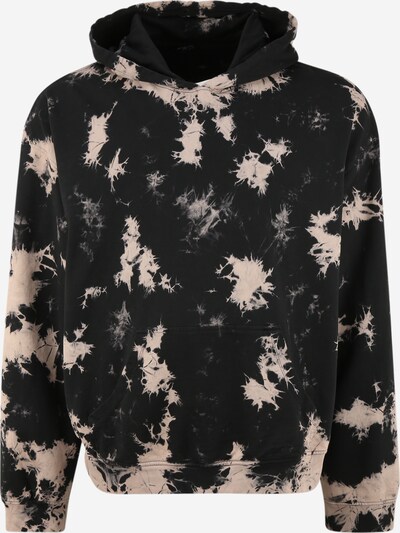 Bluză de molton Urban Classics Plus Size pe bej / negru, Vizualizare produs