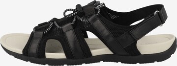 CAPRICE Hiking Sandals in Black: front