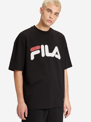FILA Shirt 'LOWELL' in Zwart: voorkant