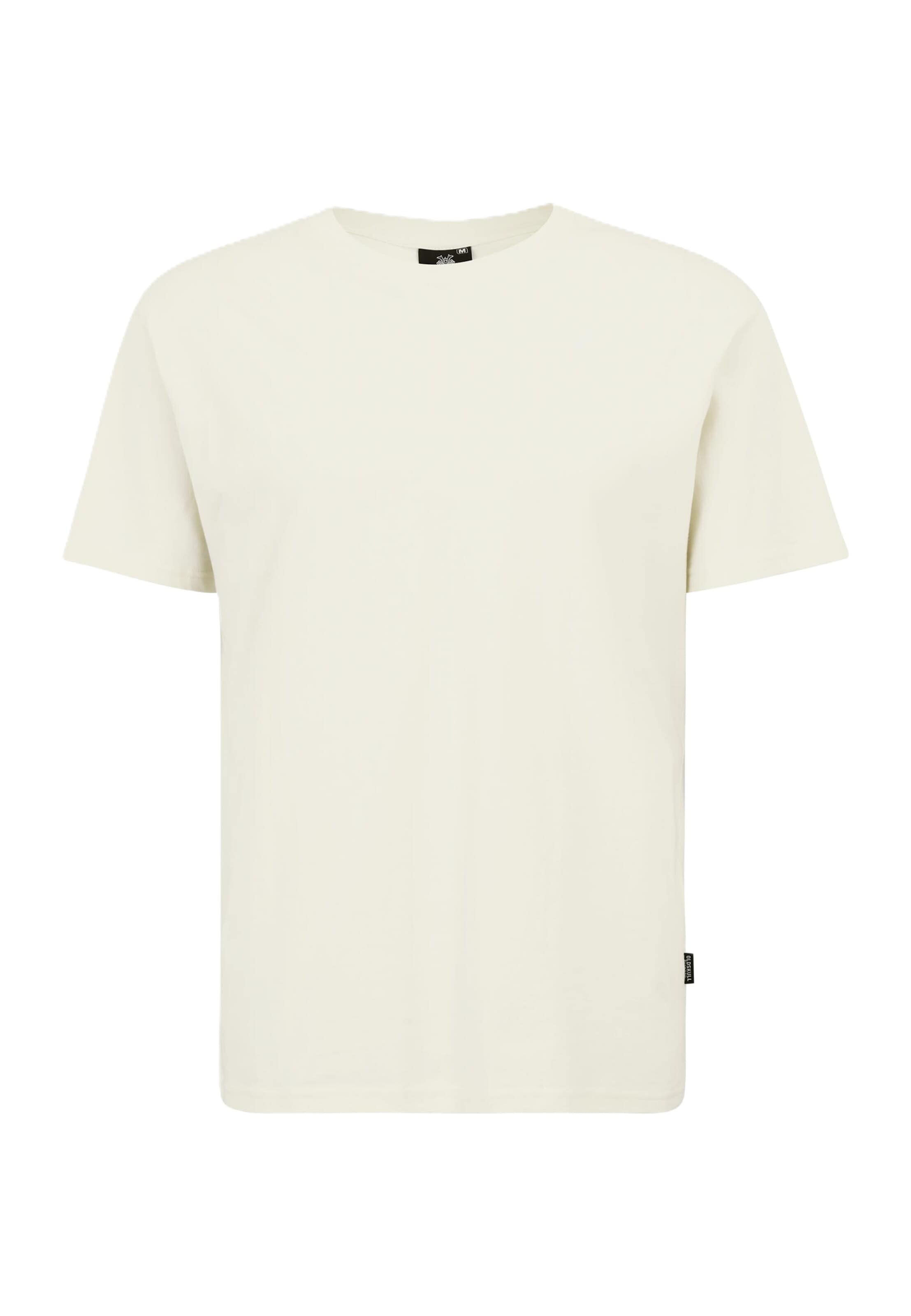 Oldskull Shirt 'Plain Basic' in White: front