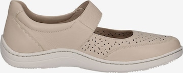 CAPRICE Ballet Flats with Strap in Beige