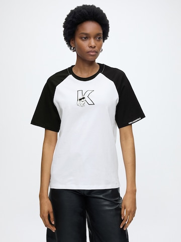 T-shirt Karl Lagerfeld en blanc : devant