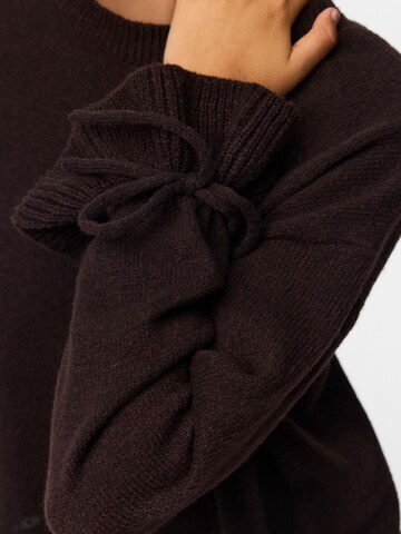 PIECES Sweater 'PCFie' in Brown