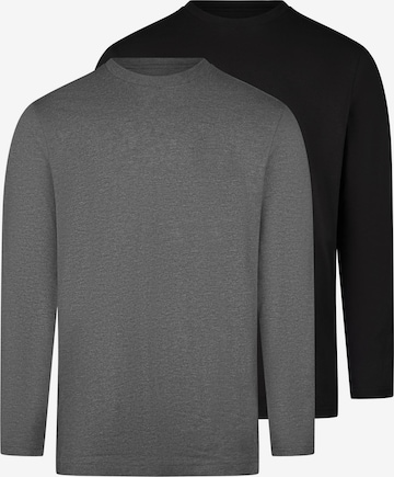 Ragman Shirt 'Basic' in Grau: Vorderseite