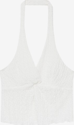 Pull&Bear Top - biela: predná strana