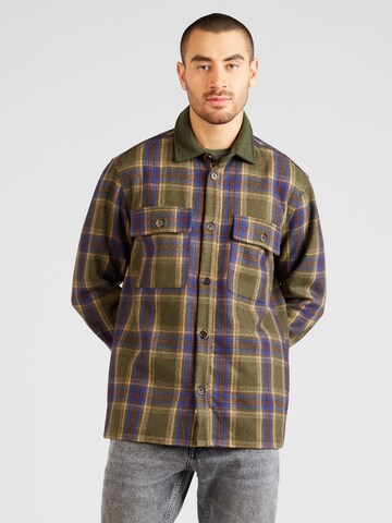 anerkjendt Regular fit Button Up Shirt 'AKLION' in Green: front