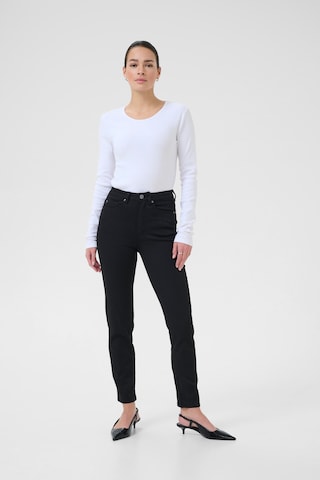 Kaffe Slimfit Jeans 'Willow' in Zwart