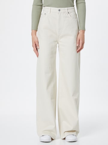 Wide leg Jeans 'Ace High Wide' di WEEKDAY in bianco: frontale