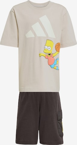 smėlio ADIDAS SPORTSWEAR Treniruočių kostiumas 'The Simpsons': priekis