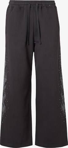 HOLLISTERLoosefit Hlače - crna boja: prednji dio