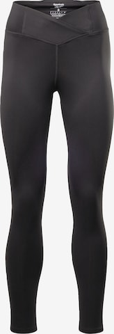 Reebok Sport Skinny Παντελόνι φόρμας σε μαύρο: μπροστά