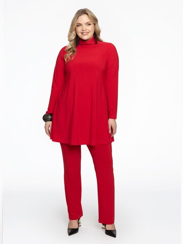 YOEK Tunika 'High Neck' in Rot