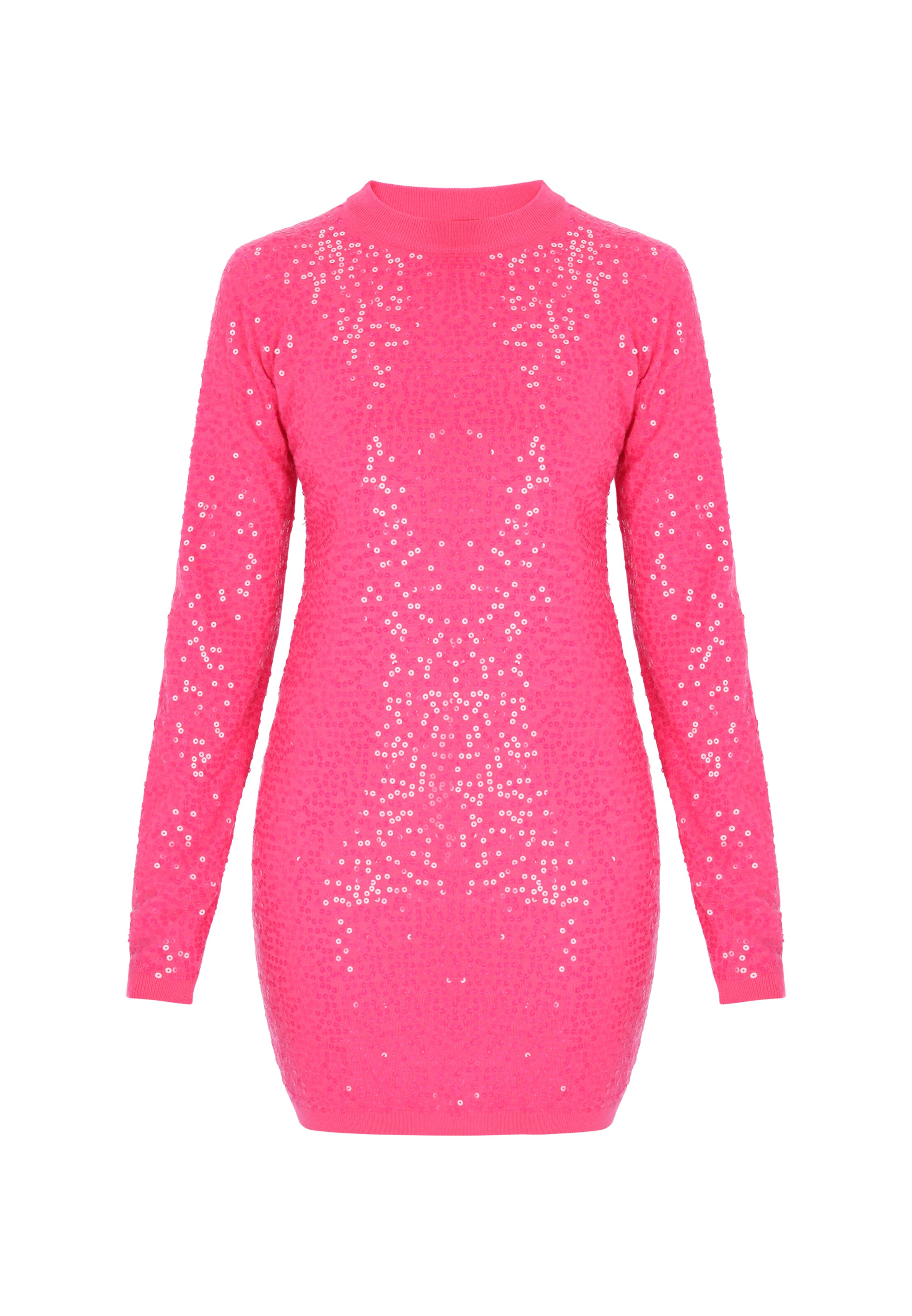 Robes en maille 'Festive' faina en rose : devant