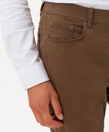 BRAX Regular Broek 'Cooper Fancy' in Bruin