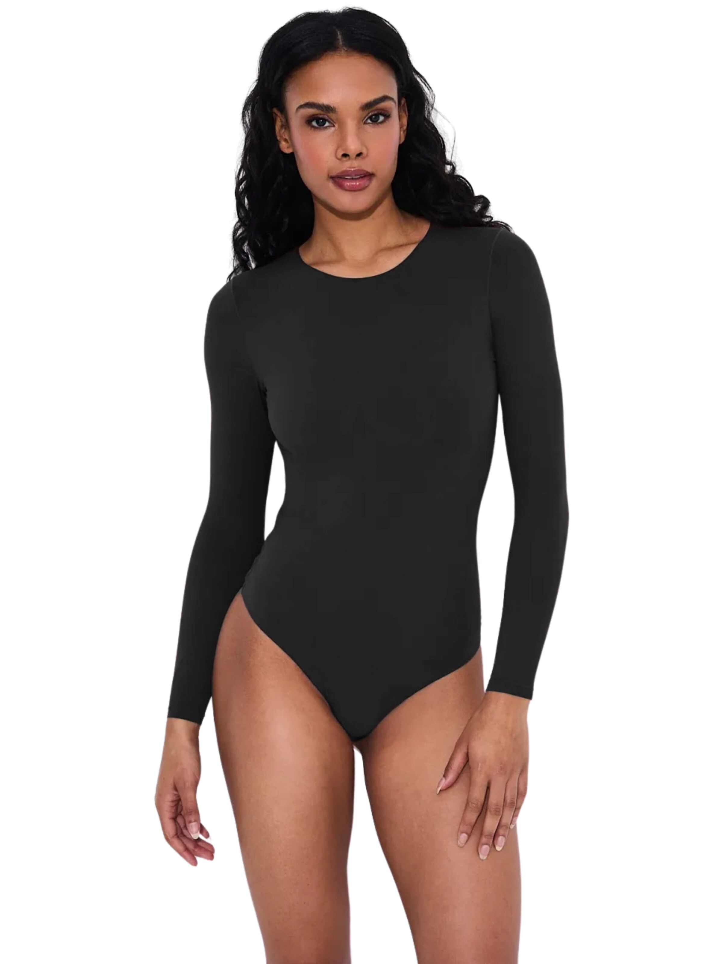 Body 'Crew Neck Longsleeve Bodysuit' cfab (formerly creamy fabrics) en noir