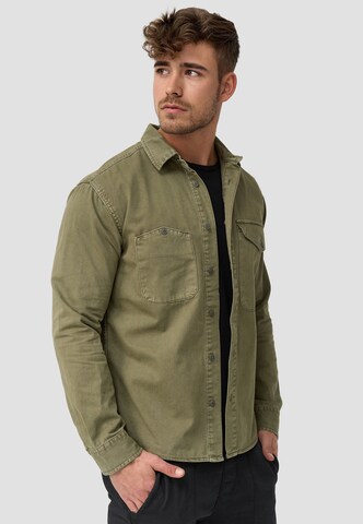 INDICODE JEANS Regular fit Button Up Shirt 'Giuseppe' in Green