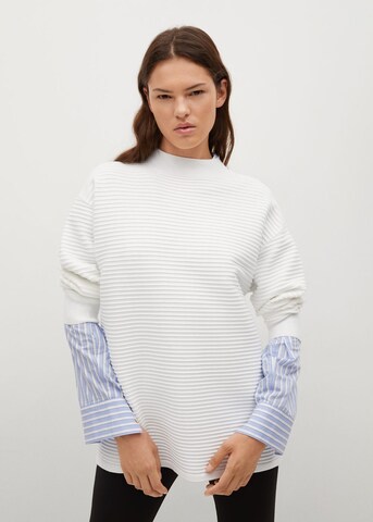 Pullover 'Maker' di MANGO in bianco: frontale