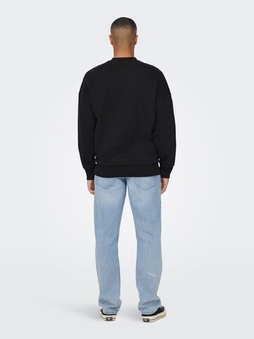 Only & Sons Sweatshirt 'Dan' in Zwart