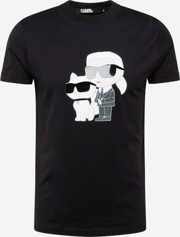 T-Shirt Karl Lagerfeld en noir : devant