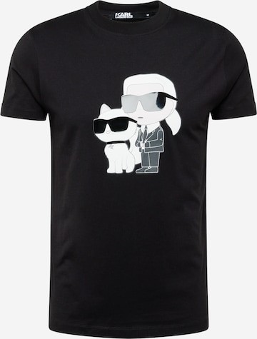 Tricou de la Karl Lagerfeld pe negru: față