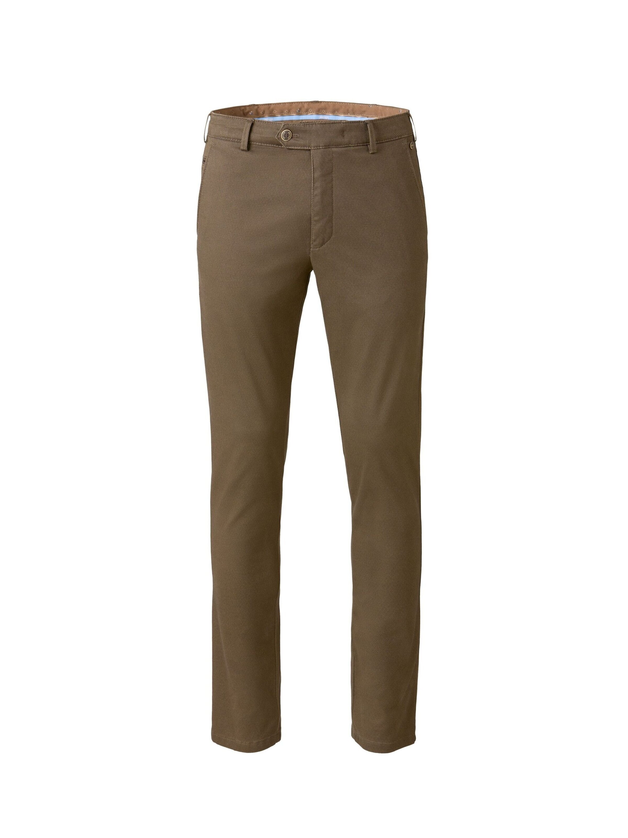 Regular Pantalon chino MEYER en marron : devant