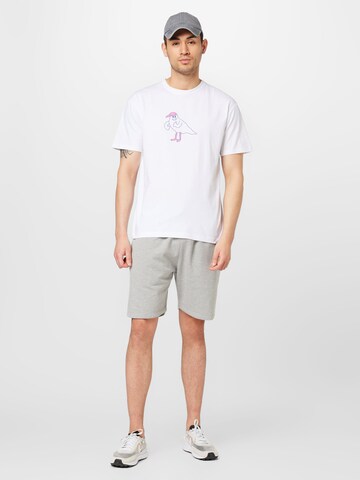 T-Shirt 'Gull Cap' Cleptomanicx en blanc
