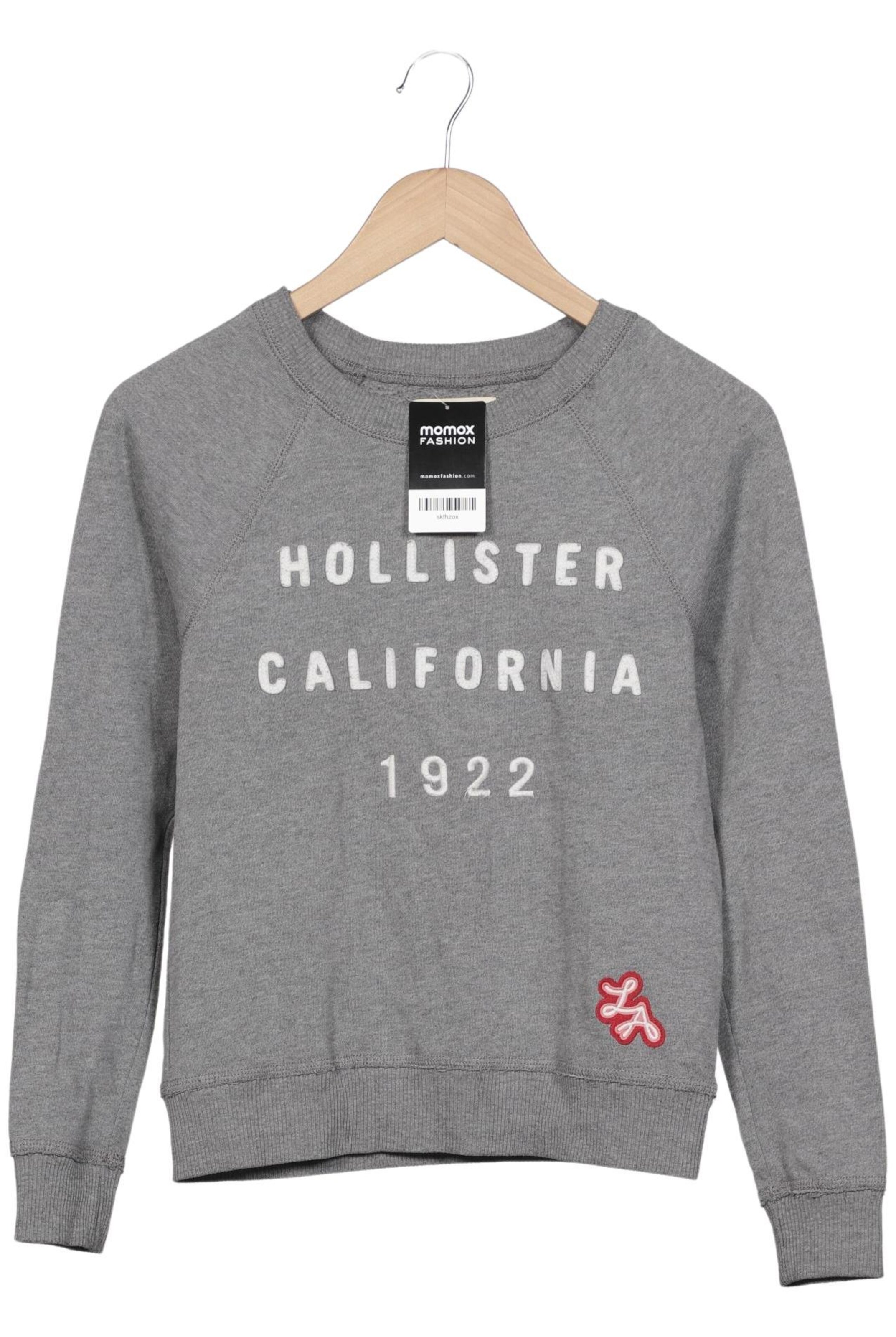 HOLLISTER Sweatshirt & Zip-Up Hoodie in XS in Grey: front